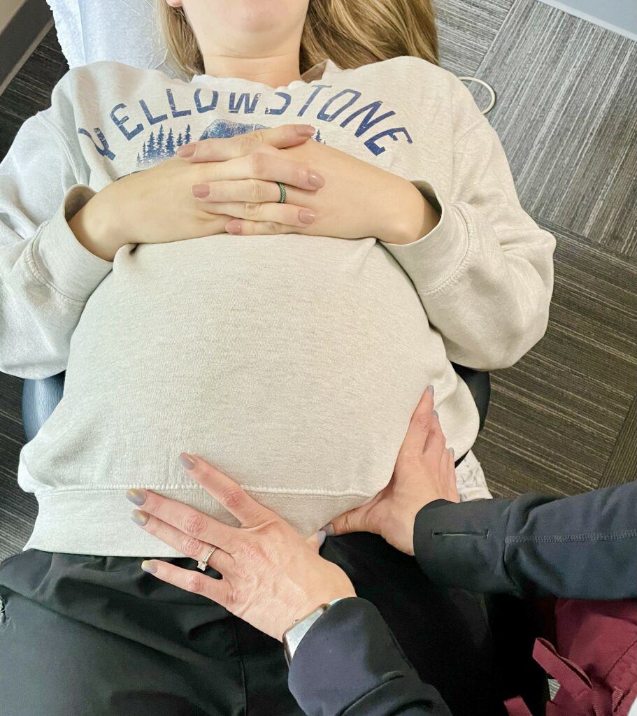 Chiropractic care during pregnancy using gentle adjustments and the Webster Technique for a comfortable prenatal visit.